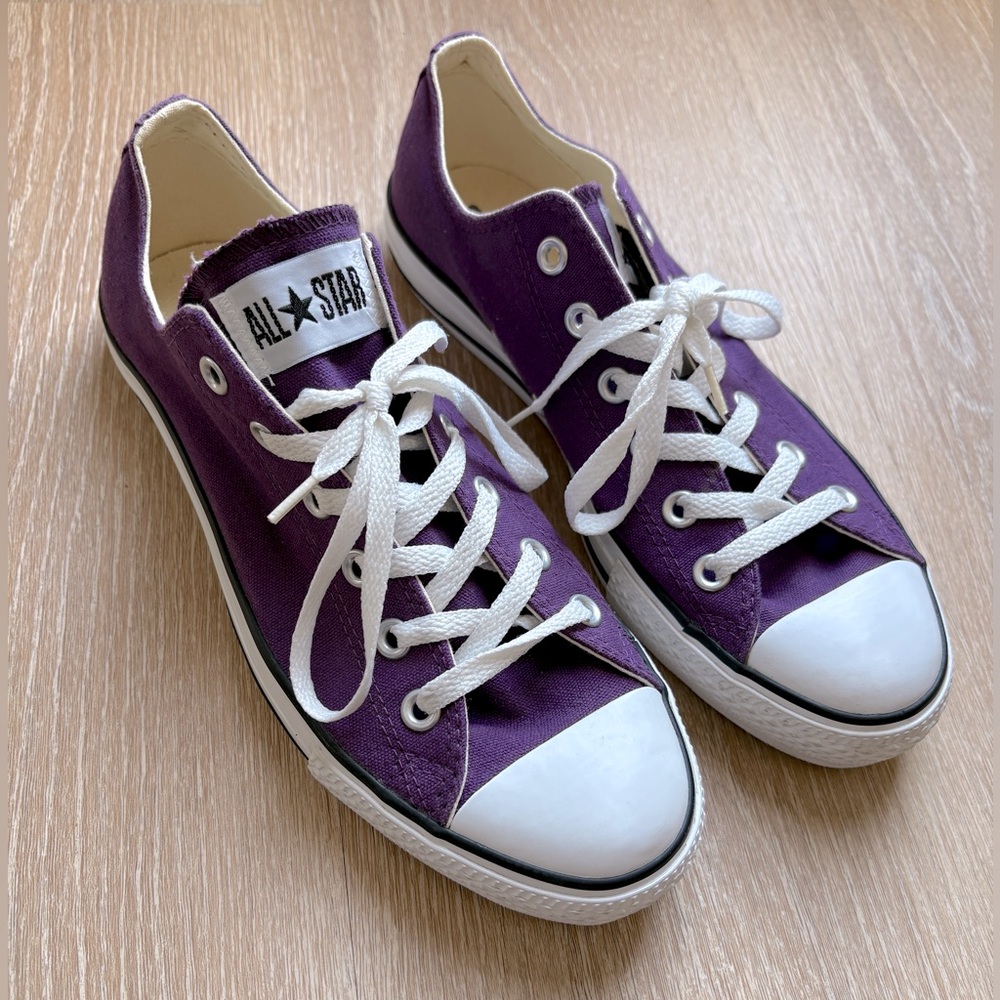 Purple Converse All Star Sneakers ~ Size 8